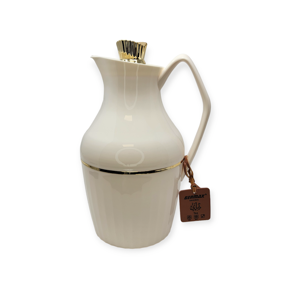White Flask With Gold Detail