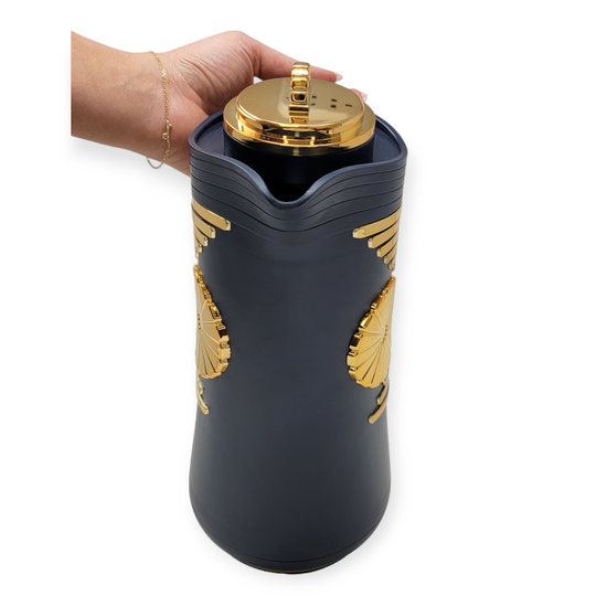 Fancy Persian Style Black/Gold Flask