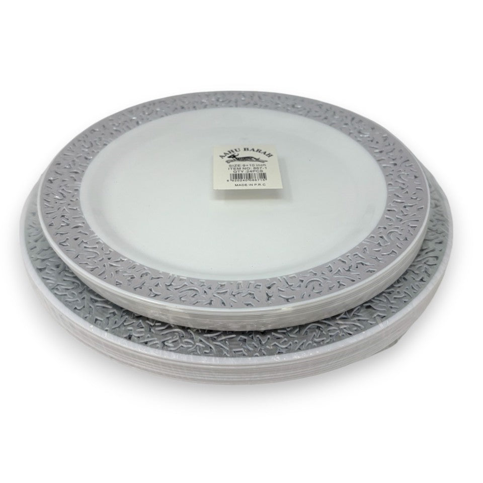 Disposable Party Plates - Pack of 24