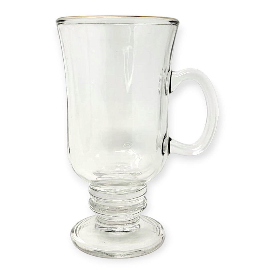 Gold Rim Glass Tea Cup - Set of 6 - Aahu Barah