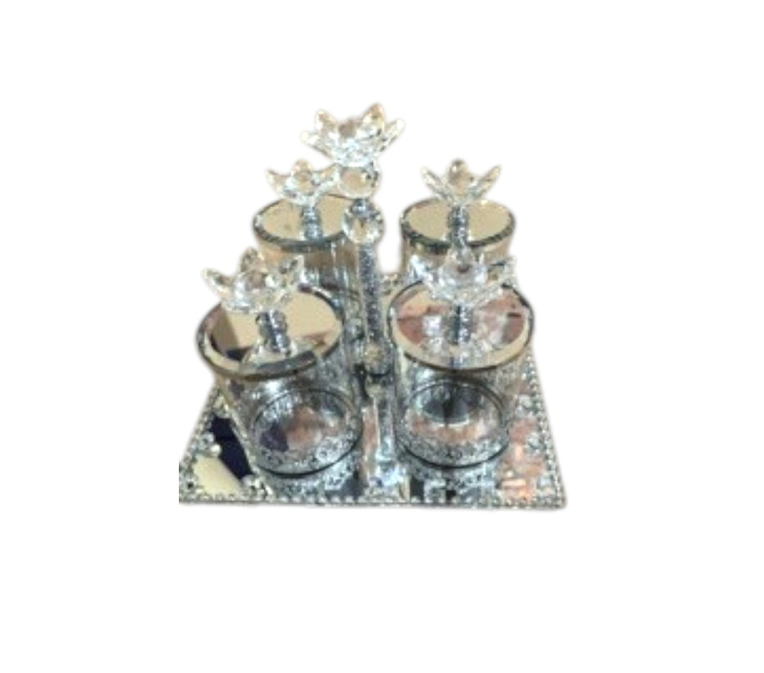Fancy Crystal Kitchen Storage Jars - Rotatable